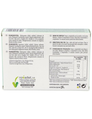 Pilogastril Envase de 30 comprimidos masticables. de Novadiet