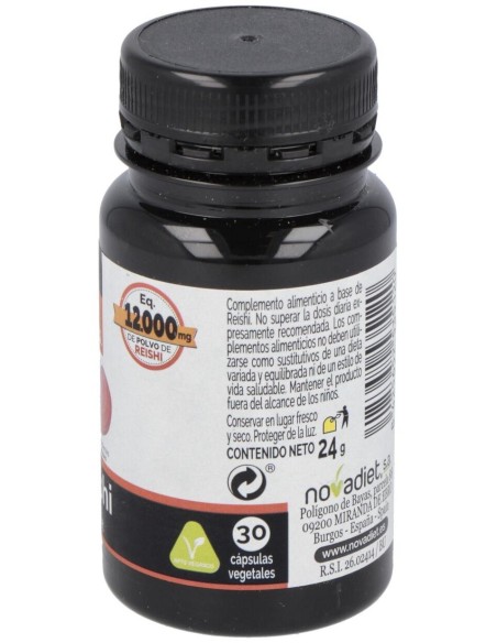 Reishi Envase de 30 cápsulas vegetales. de Novadiet