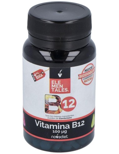 Vitamina B12 100 Mcg Envase de 120 comprimidos masticables. de Novadiet