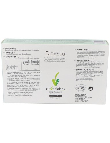 Digestal Envase de 20 ampollas de 10 ml. de Novadiet