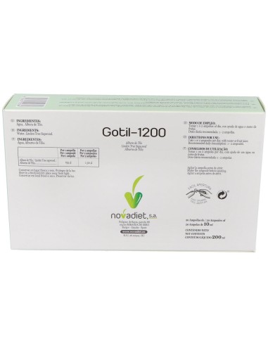 Gotil 1200 Envase de 20 ampollas de 10 ml. de Novadiet