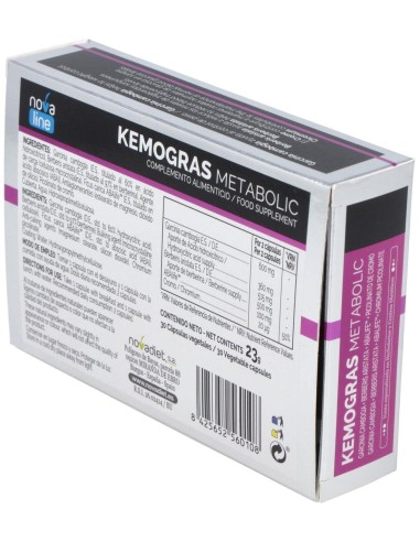 Kemogras Metabolic Envase de 30 cápsulas vegetales. de Novadiet