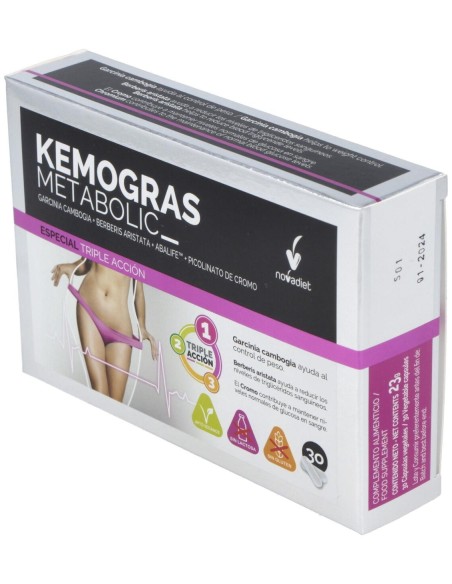 Kemogras Metabolic Envase de 30 cápsulas vegetales. de Novadiet