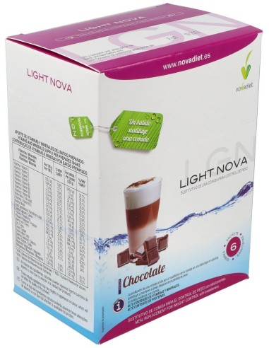 Light Nova Chocolate Envase de 6 sobres de 35 g. de Novadiet