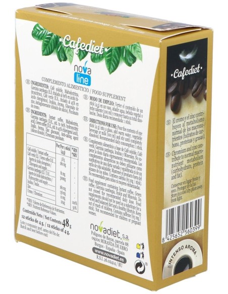 Cafediet 12Sticks de Novadiet