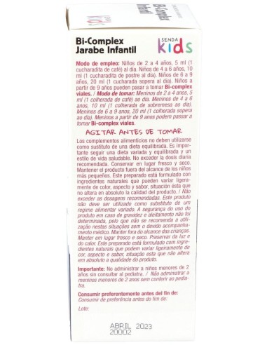 Bi Complex Infantil Jarabe 250Ml. de Herbora