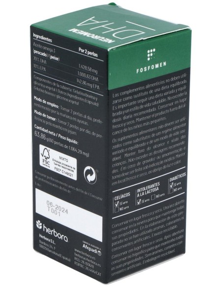 Fosfomen Neuromen Dha 60Perlas de Herbora