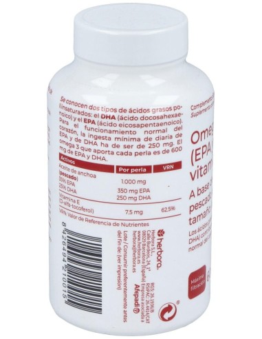 Omega 3 (Epa Y Dha) + Vit. E 60Perlas de Herbora