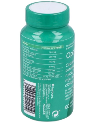 Opticir Castaño-Centella-Ruscus-Vid-Hamameli 60Cap de Herbora