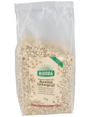 Copos De Avena Finos Integrales 1Kg. Bio de Biogra