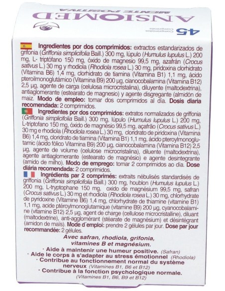 Ansiomed Mente Positiva 45 Comprimidos Bioserum