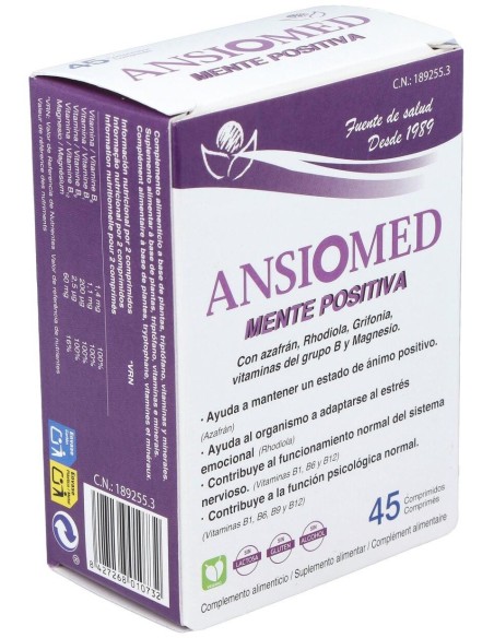 Ansiomed Mente Positiva 45 Comprimidos Bioserum