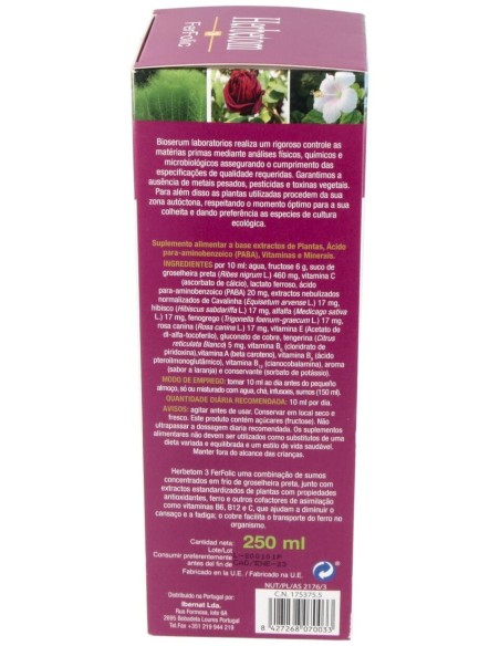 Herbetom 3 Ff Hierro 250Ml. de Bioserum