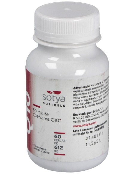 Coenzima Q10 60Mg. 60Perlas de Sotya