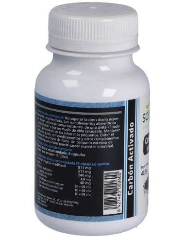 Carbón Activado Con Probióticos 550Mg Cáps. 90U de Sotya