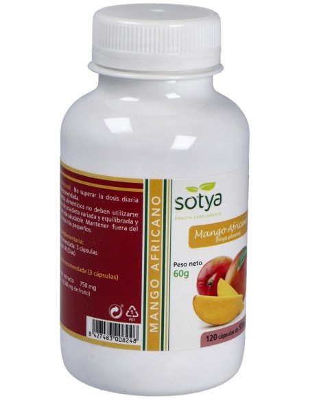 Mango Africano 650Mg Caps. Veg 120U de Sotya