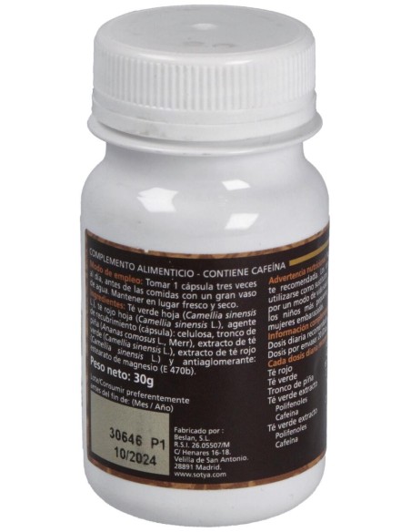 Te Verde + Te Rojo + Piña 60Cap. de Sotya