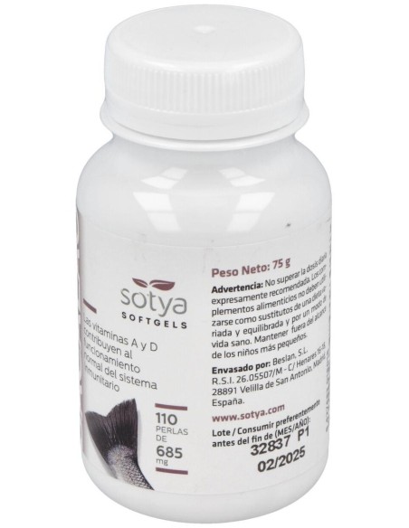 Aceite De Hígado De Bacalao 685Mg Perlas 110U de Sotya