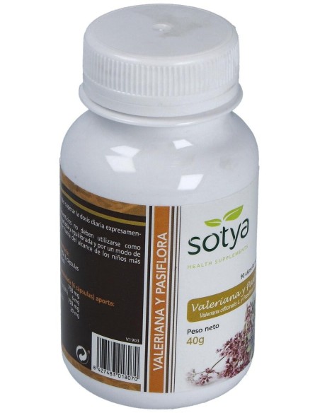Valeriana Y Pasiflora 450Mg. 90Cap. de Sotya