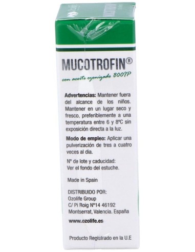 Mucotrofin Nebulizador 15Ml. de Ozolife Biocosmetica Y Nutricion