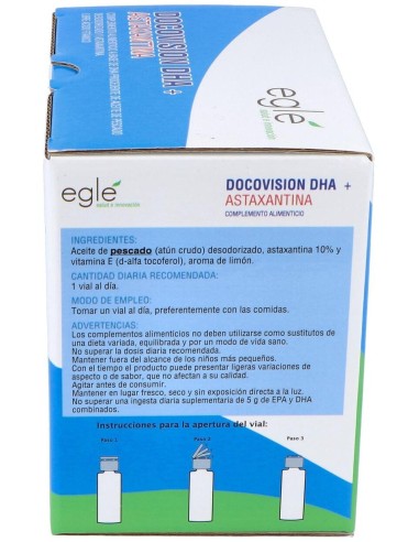 Docovision Dha Astaxantina 30X5 Viales de Egle