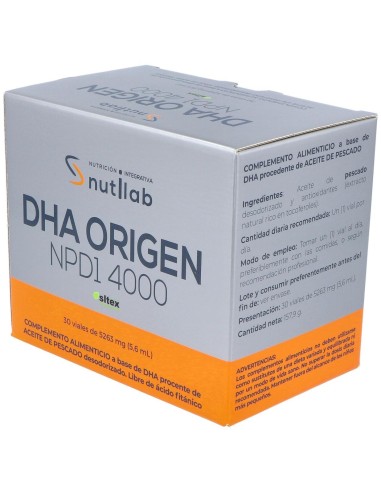 Dha Origen Npd1 4000 30Viales de Nutilab