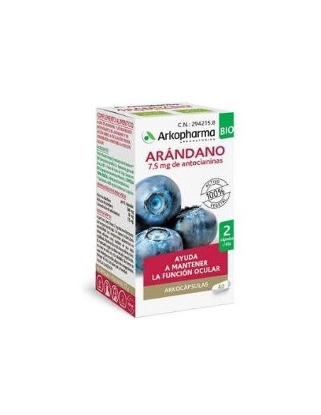 Arandanos 40Arkocapsulas. Bio de Arkopharma