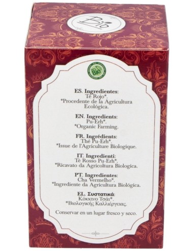 Té Rojo Pu Erh Bio 28 g  de Artemis Bio