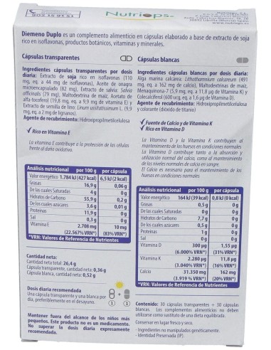 Diemeno Duplo 30Cap.Blancas Y 30Cap.Transparen de Almond