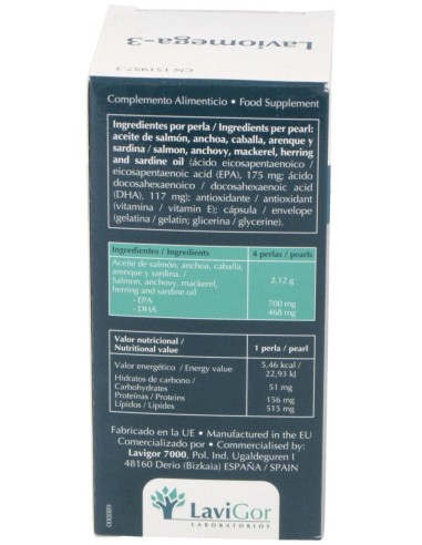 Laviomega 3 60Perlas de Lavigor