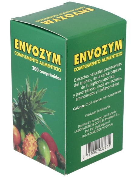 Envozym  Complemento Alimenticio  200 Comp. de Goresi-Pharma