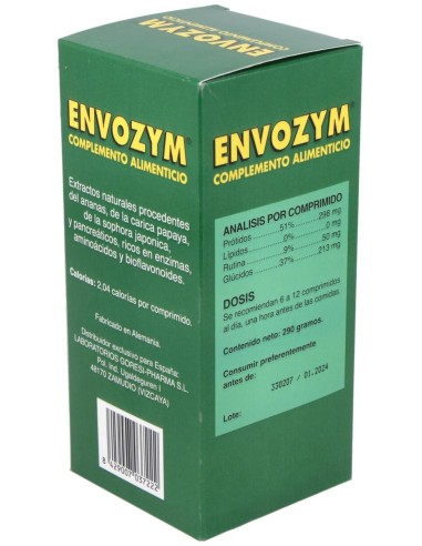 Envozym  Complemento Alimenticio  500  Comprimidos Goresi-Pharma