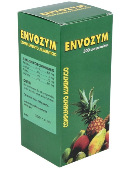Envozym  Complemento Alimenticio  500 Comp. de Goresi-Pharma