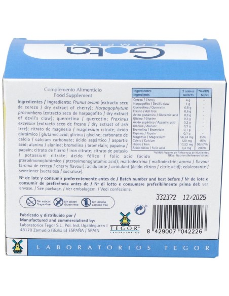 Gota Complex 20 Sobres de Tegor