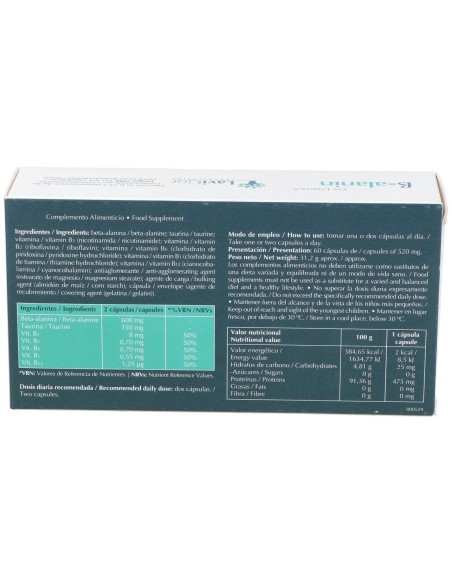Beta-Alanin 60Cap. de Lavigor