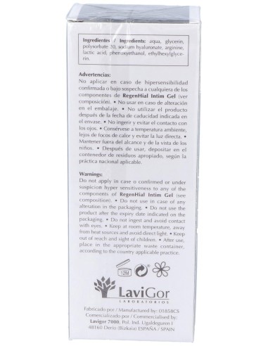 Regenhial Intim Gel 2X24Ml. de Lavigor