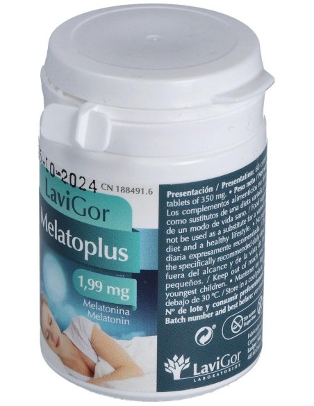 Melatoplus Melatonina 1,99Mg. 60Comp. de Lavigor