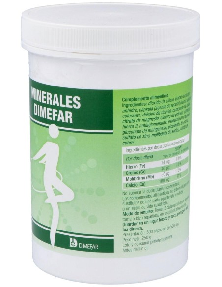 Minerales Dimefar 500Cap. de Dimefar