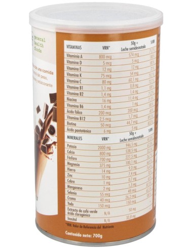 Batido Saciante 700G Polvo Sabor Chocolate de General Health