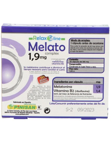 Relax Line Melato 1,9Mg. 30Cap. de Pinisan