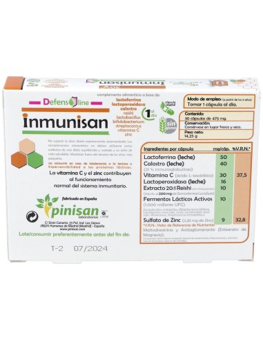 Inmunisan, 30 Cáps. de Pinisan
