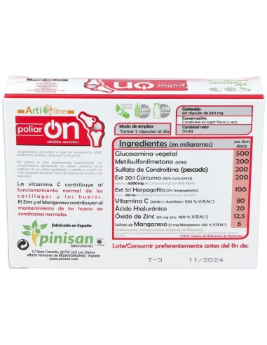 Poliar On (Artrion) 60Cap. de Pinisan