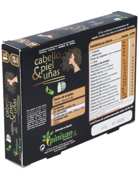 Cabello Piel Y Uñas 40Cap. de Pinisan