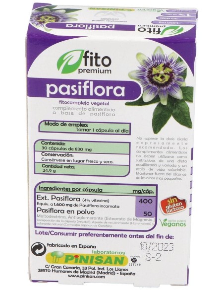 Fito Premium Pasiflora 30Cap. de Pinisan