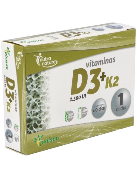 Vitamina D3+K2 60Cap. de Pinisan