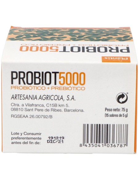 Probiot 5000 Plantis 15 X 5 G de Artesania