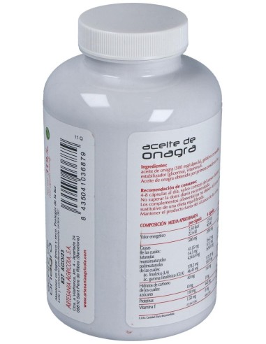 Onagra Plantis 450 Cap. de Artesania