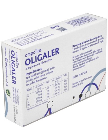 Oligaler 20 Ampollas X 2 Ml de Artesania