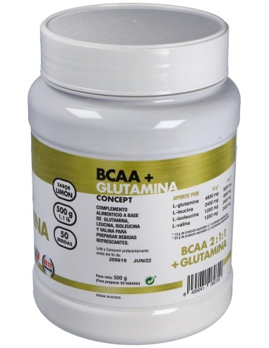 Bcaa+Glutamina Concept Limon 500Gr. de Mega Plus
