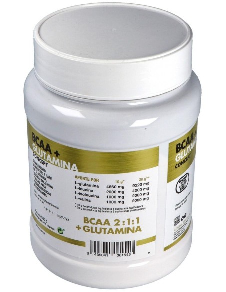 Bcaa+Glutamina Concept Piña 500Gr. de Mega Plus